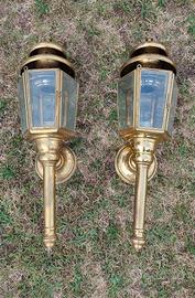 Coppia di lanterne in ottone 