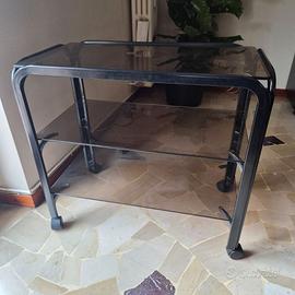 Carrello portaoggetti con ripiani in vetro fumé –