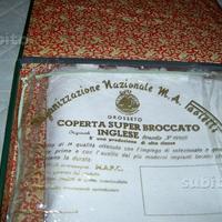 Coperta bianca super broccato inglese anni 50