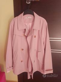 Shein cappotto trench doppiopetto 11 12 anni rosa