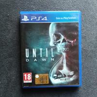 Gioco videogame PS4 Untill dawn con custodia