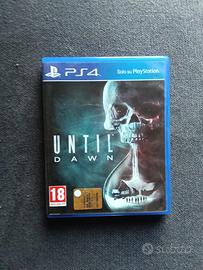 Gioco videogame PS4 Untill dawn con custodia