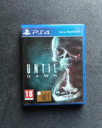 Gioco videogame PS4 Untill dawn con custodia