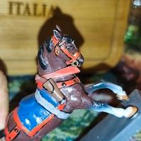 Miniatura Vintage Cavallo Di Metallo Archibugiere 