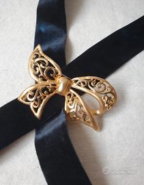 Spilla vintage fiocco 