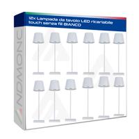 12 pezzi Lampada da tavolo LED ricariabile touch