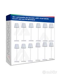 12 pezzi Lampada da tavolo LED ricariabile touch