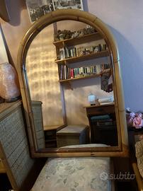 Specchio vintage in bamboo