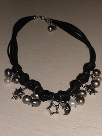 Collana Stile Boho chic yk2 argento sterling 925