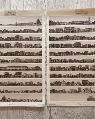 2 poster vintage veduta panoramica venezia