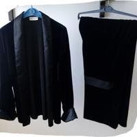 Completo donna giacca - pantaloni in velluto nero