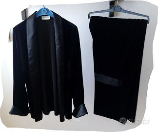 Completo donna giacca - pantaloni in velluto nero