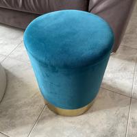 Pouf verde petrolio