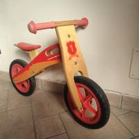 Bicicletta senza pedali bici in legno balance bike