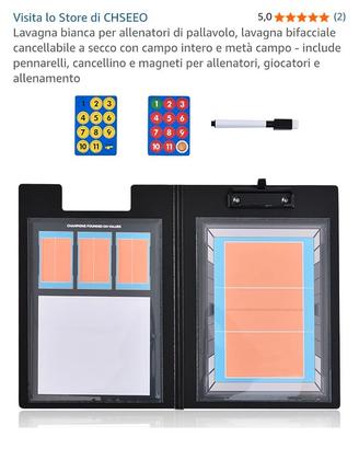 Lavagna tattica pallavolo con magneti