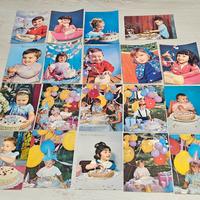 cartoline vintage compleanno bimbi