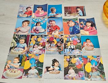 cartoline vintage compleanno bimbi