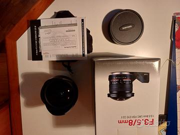 obbiettivo  Samyang 8mm F 3.5