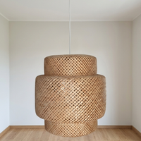 Lampadario sospensione in bambù