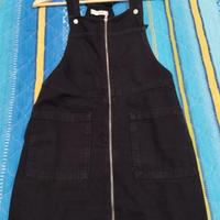 Salopette gonna in jeans nero - Pimkie