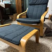 Poltrona con poggiapiedi