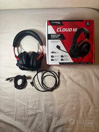 Cuffie HyperX Cloud III come nuovo