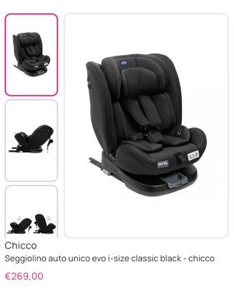 Seggiolino auto Chicco Unico Evo i-Size Classic