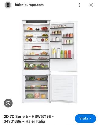 Frigorifero haier 70cm incasso