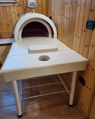 sauna a infrarossi con lettino dedicato