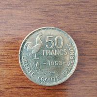 moneta 50 franchi 1953