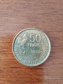 moneta 50 franchi 1953