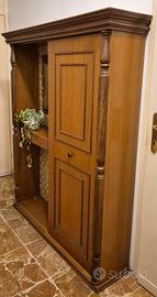 Mobile ingresso vintage anni 60 legno con specchio