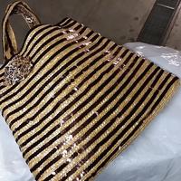 Borsa Paglia e Pailletes donna