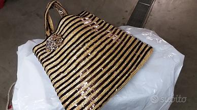 Borsa Paglia e Pailletes donna