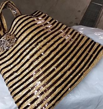 Borsa Paglia e Pailletes donna