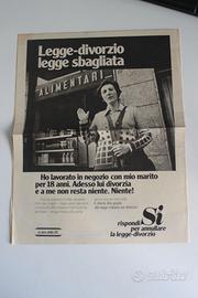 Pagina rivista propaganda DC legge divorzio vota S