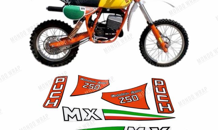 Adesivi compatibili Puch F3 MX 125, 250, 350, 500