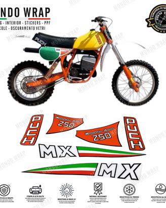 Adesivi compatibili Puch F3 MX 125, 250, 350, 500