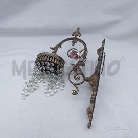 APPLIQUE COPPIA PENDAGLI E ROSELLINE CERAMICA