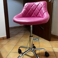 sedia con rotelle fucsia