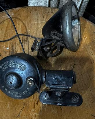 Gruppo luce dinamo e fanale bicicletta epoca