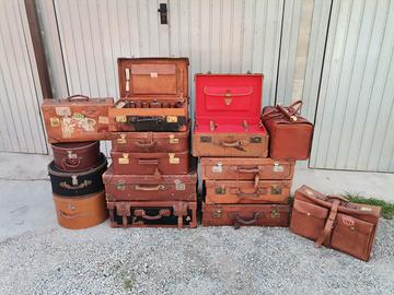 Valigie vintage di vari modelli dimensioni