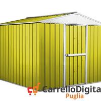 Box porta attrezzi lamiera 276x260 7,2 mq giallo