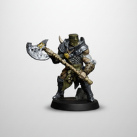 3D Fantasy Miniature D&D - Barbarian Knight