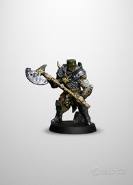 3D Fantasy Miniature D&D - Barbarian Knight