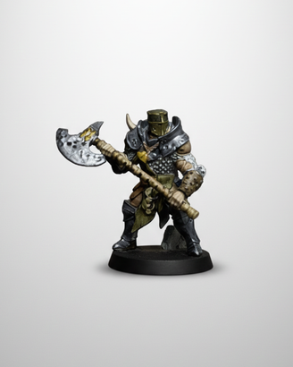 3D Fantasy Miniature D&D - Barbarian Knight