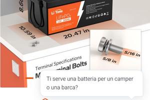 Batteria nuova LiFePO4 12V 300Ah x Camper
