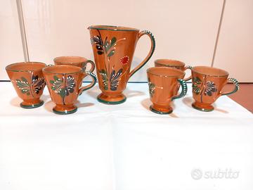 brocca e bicchieri 