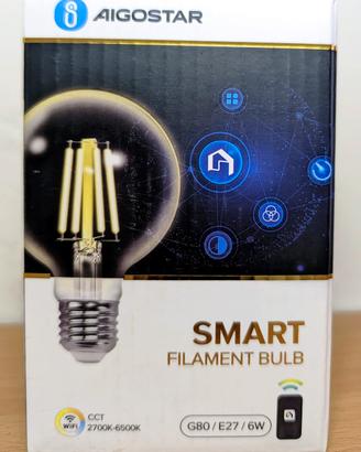 💡 Aigostar Smart Filament Bulb G80 E27 6W WiFi CC
