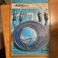 Cavo audio design RCA led blu
